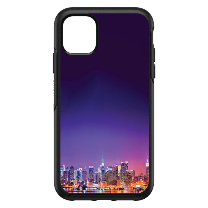 DistinctInk™ OtterBox Symmetry Series Case for Apple iPhone / Samsung Galaxy / Google Pixel - New York Skyline Night