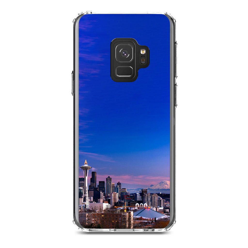 Seattle Skyline Night Clear Shockproof iPhone Case, view 19