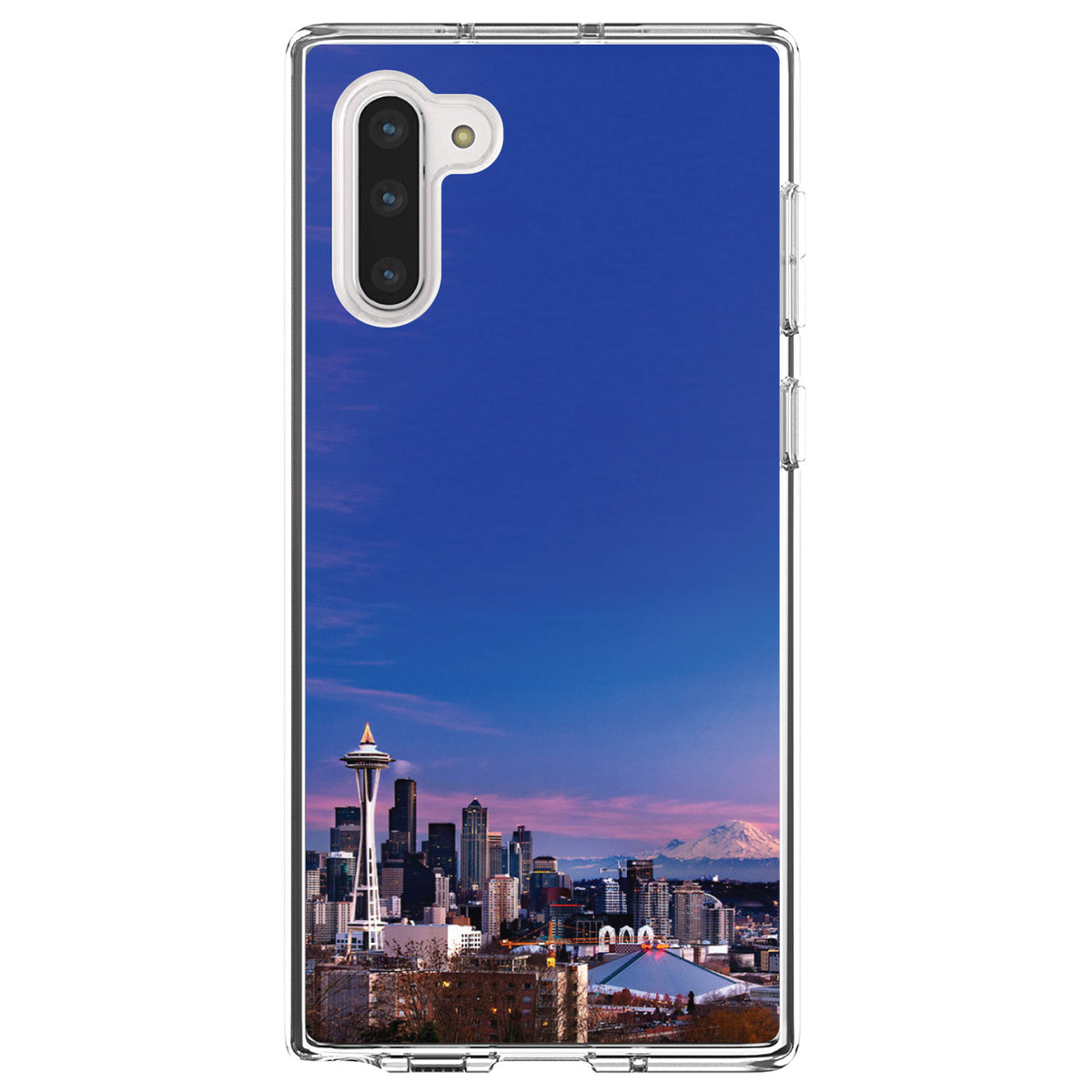 Seattle Skyline Night Clear Shockproof iPhone Case, view 9