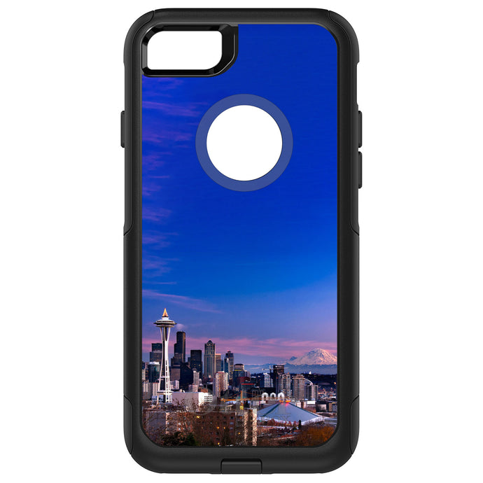 DistinctInk OtterBox Commuter Series Case for Apple iPhone or Samsung Galaxy - Seattle Skyline Night