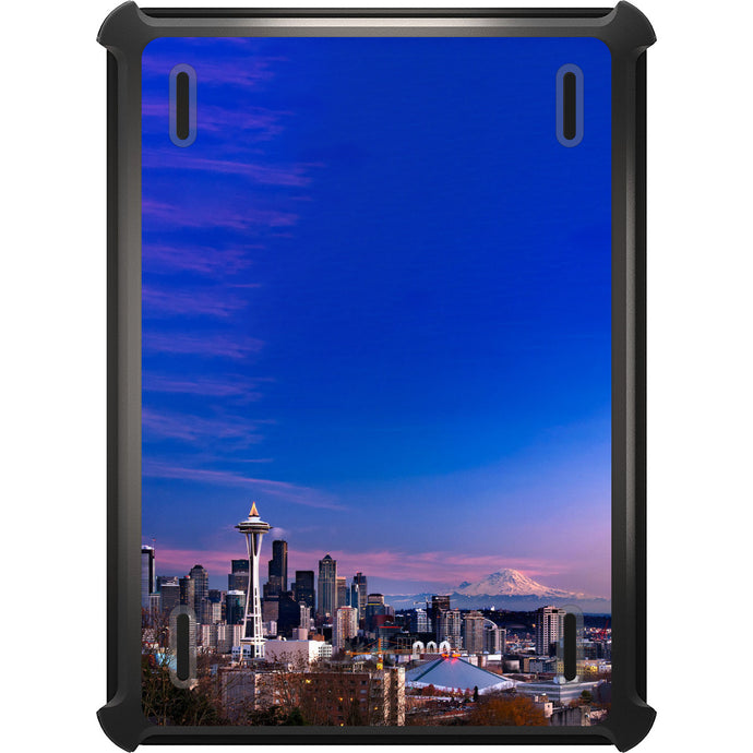 DistinctInk™ OtterBox Defender Series Case for Apple iPad / iPad Pro / iPad Air / iPad Mini - Seattle Skyline Night