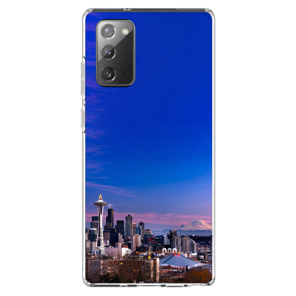 Seattle Skyline Night Clear Shockproof iPhone Case, view 8