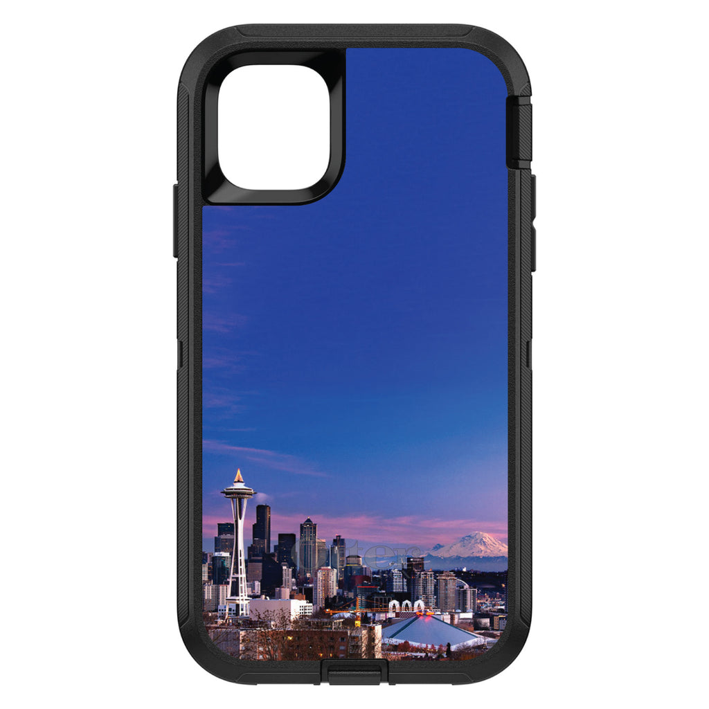 Seattle Skyline Night OtterBox Defender Case for iPhone & Galaxy, view 2