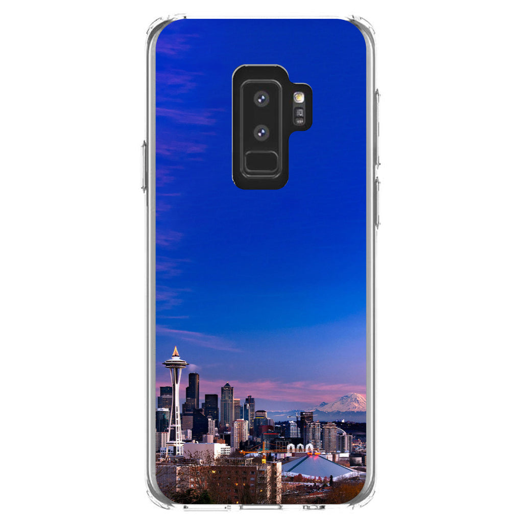 Seattle Skyline Night Clear Shockproof iPhone Case, view 20
