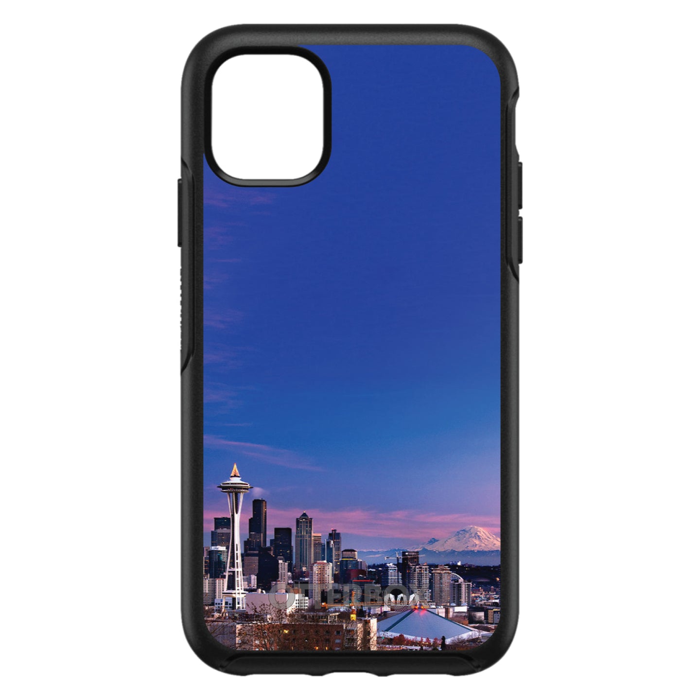 DistinctInk™ OtterBox Symmetry Series Case for Apple iPhone / Samsung Galaxy / Google Pixel - Seattle Skyline Night
