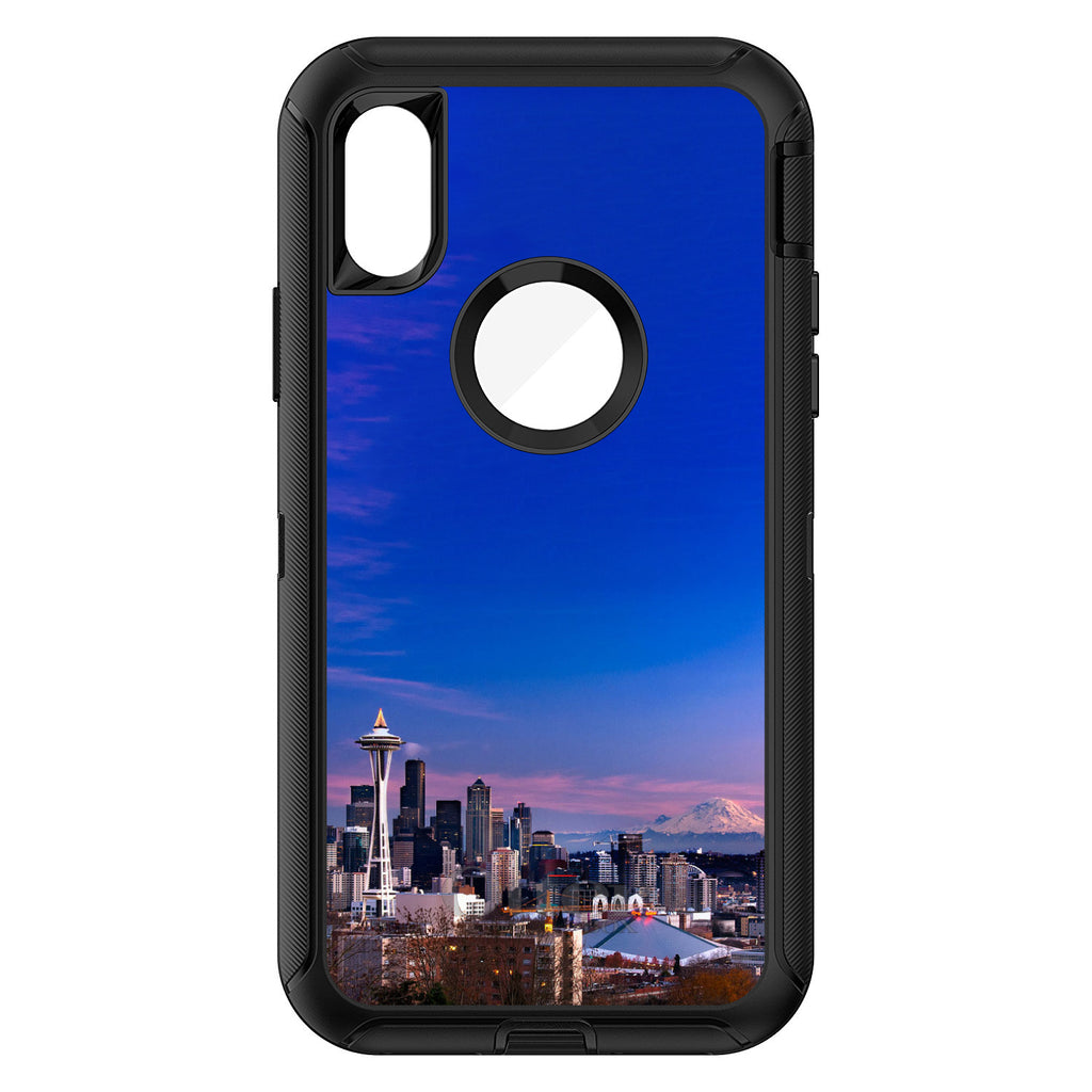 Seattle Skyline Night OtterBox Defender Case for iPhone & Galaxy, view 3