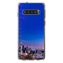 DistinctInk® Clear Shockproof Hybrid Case for Apple iPhone / Samsung Galaxy / Google Pixel - Seattle Skyline Night