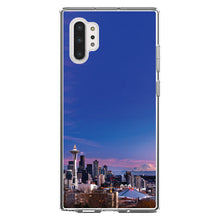 DistinctInk® Clear Shockproof Hybrid Case for Apple iPhone / Samsung Galaxy / Google Pixel - Seattle Skyline Night