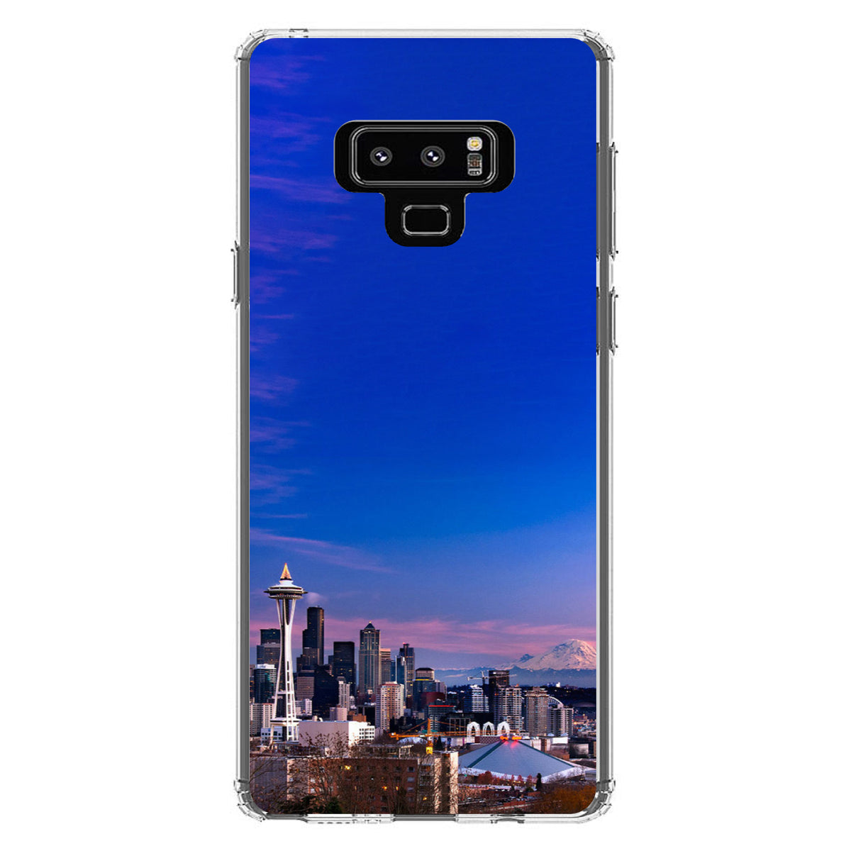 Seattle Skyline Night Clear Shockproof iPhone Case, view 11
