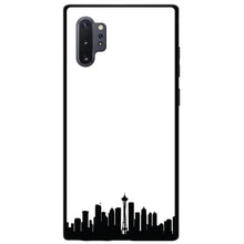 DistinctInk® Hard Plastic Snap-On Case for Apple iPhone or Samsung Galaxy - Seattle Skyline Silhouette