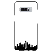 DistinctInk® Hard Plastic Snap-On Case for Apple iPhone or Samsung Galaxy - Seattle Skyline Silhouette