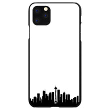 DistinctInk® Hard Plastic Snap-On Case for Apple iPhone or Samsung Galaxy - Seattle Skyline Silhouette