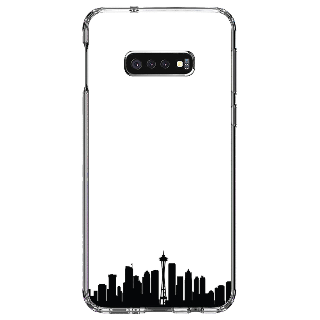 Seattle Skyline Silhouette Clear Shockproof iPhone Case, view 18