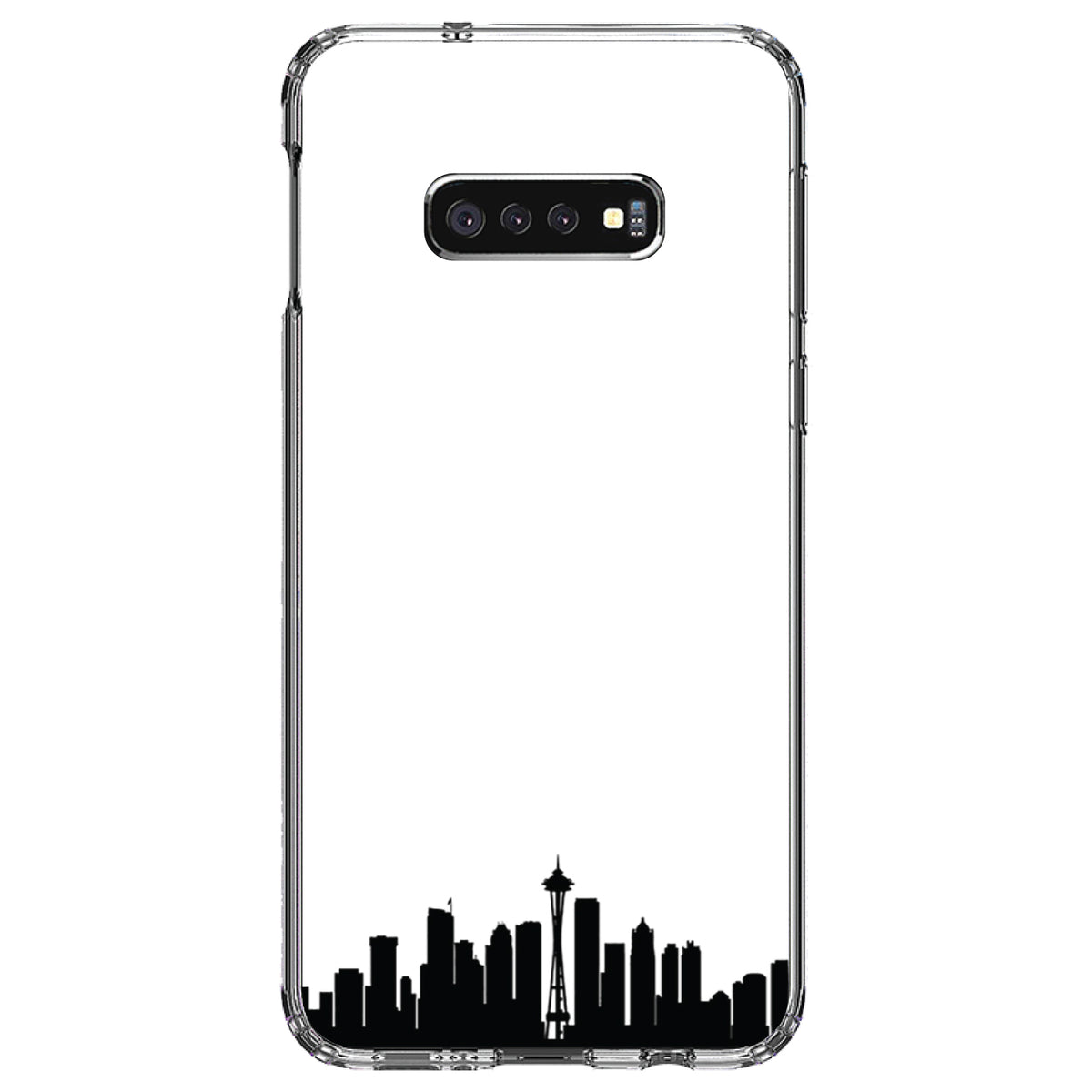 Seattle Skyline Silhouette Clear Shockproof iPhone Case, view 18