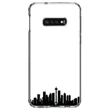 DistinctInk® Clear Shockproof Hybrid Case for Apple iPhone / Samsung Galaxy / Google Pixel - Seattle Skyline Silhouette