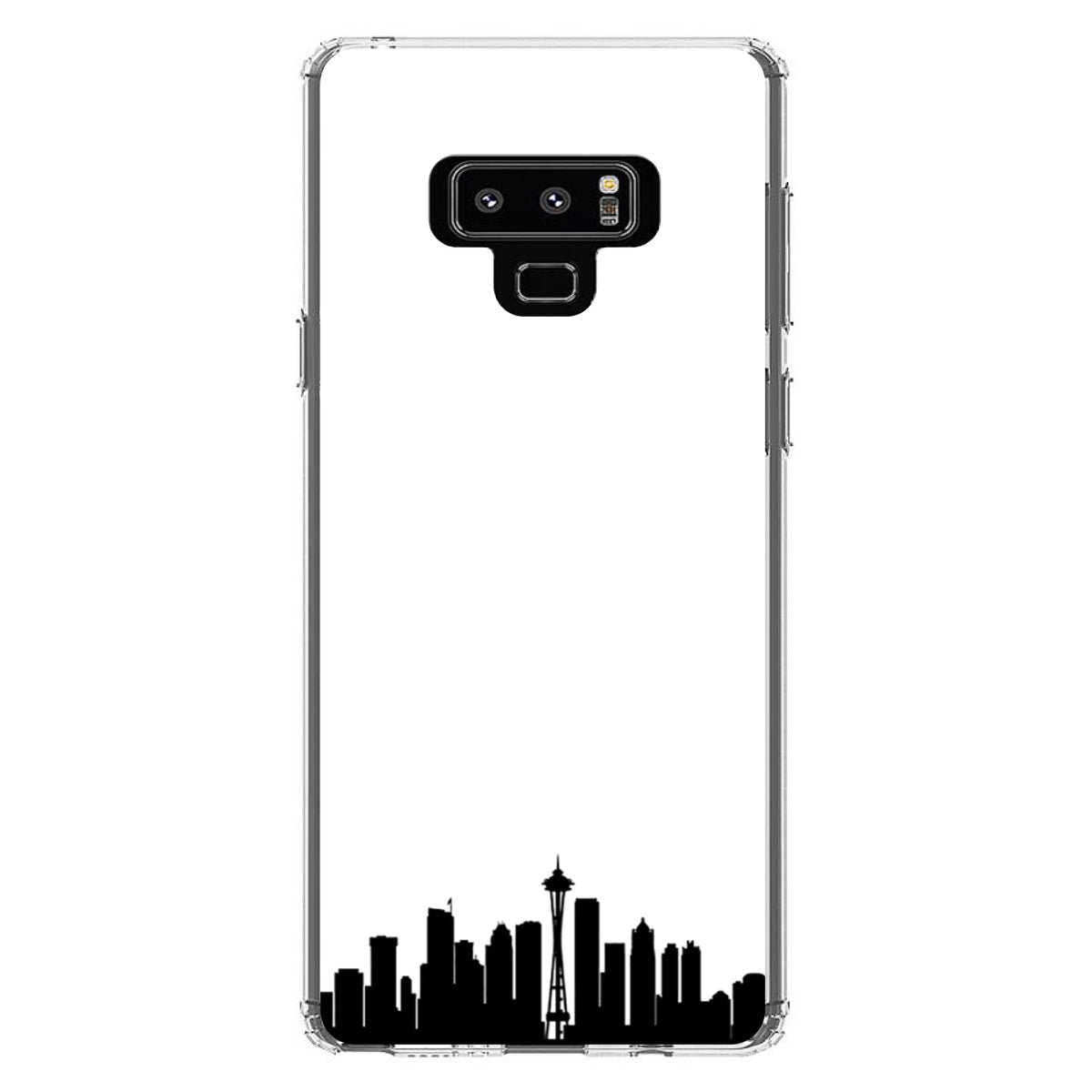 Seattle Skyline Silhouette Clear Shockproof iPhone Case, view 11