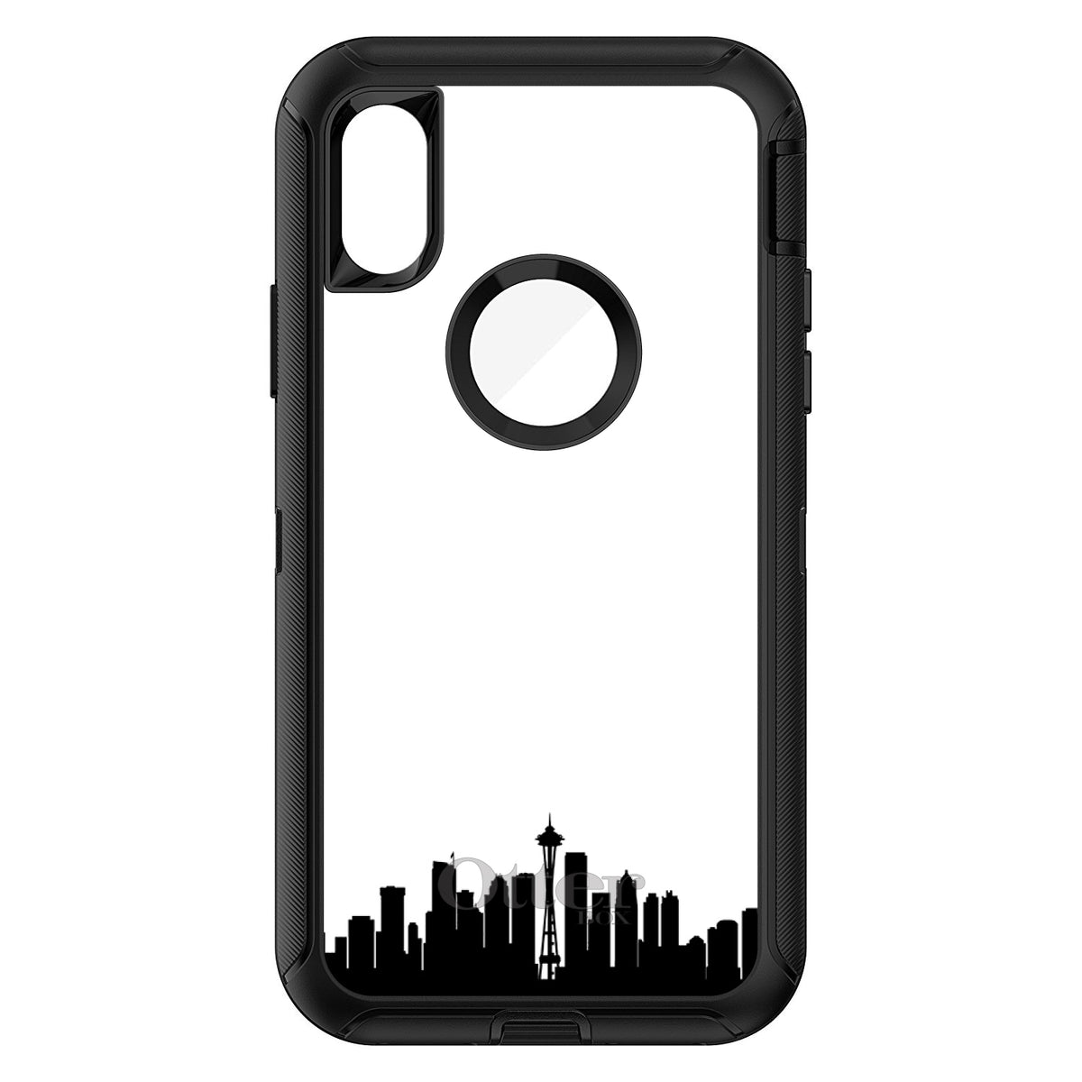 Seattle Skyline Silhouette OtterBox Defender Case for iPhone & Galaxy, view 3