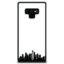 DistinctInk® Hard Plastic Snap-On Case for Apple iPhone or Samsung Galaxy - Seattle Skyline Silhouette