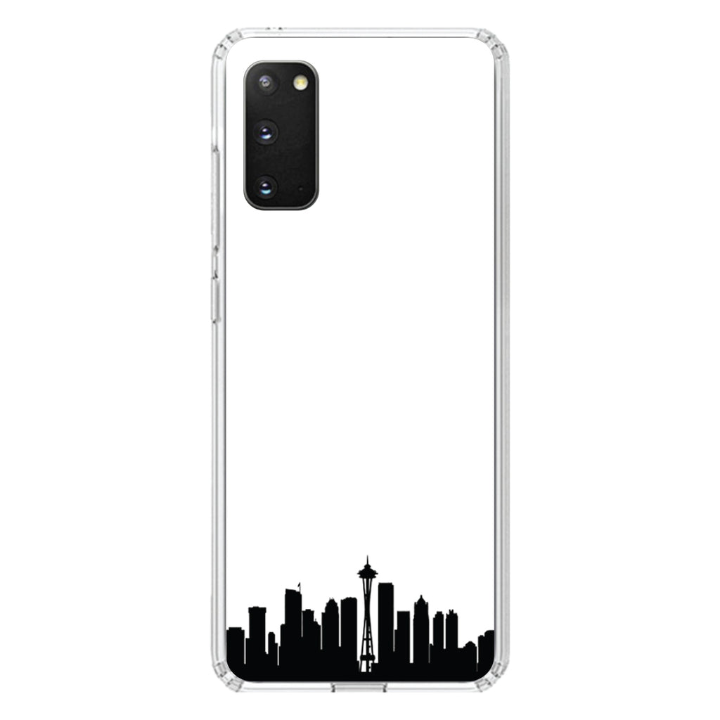 Seattle Skyline Silhouette Clear Shockproof iPhone Case, view 14