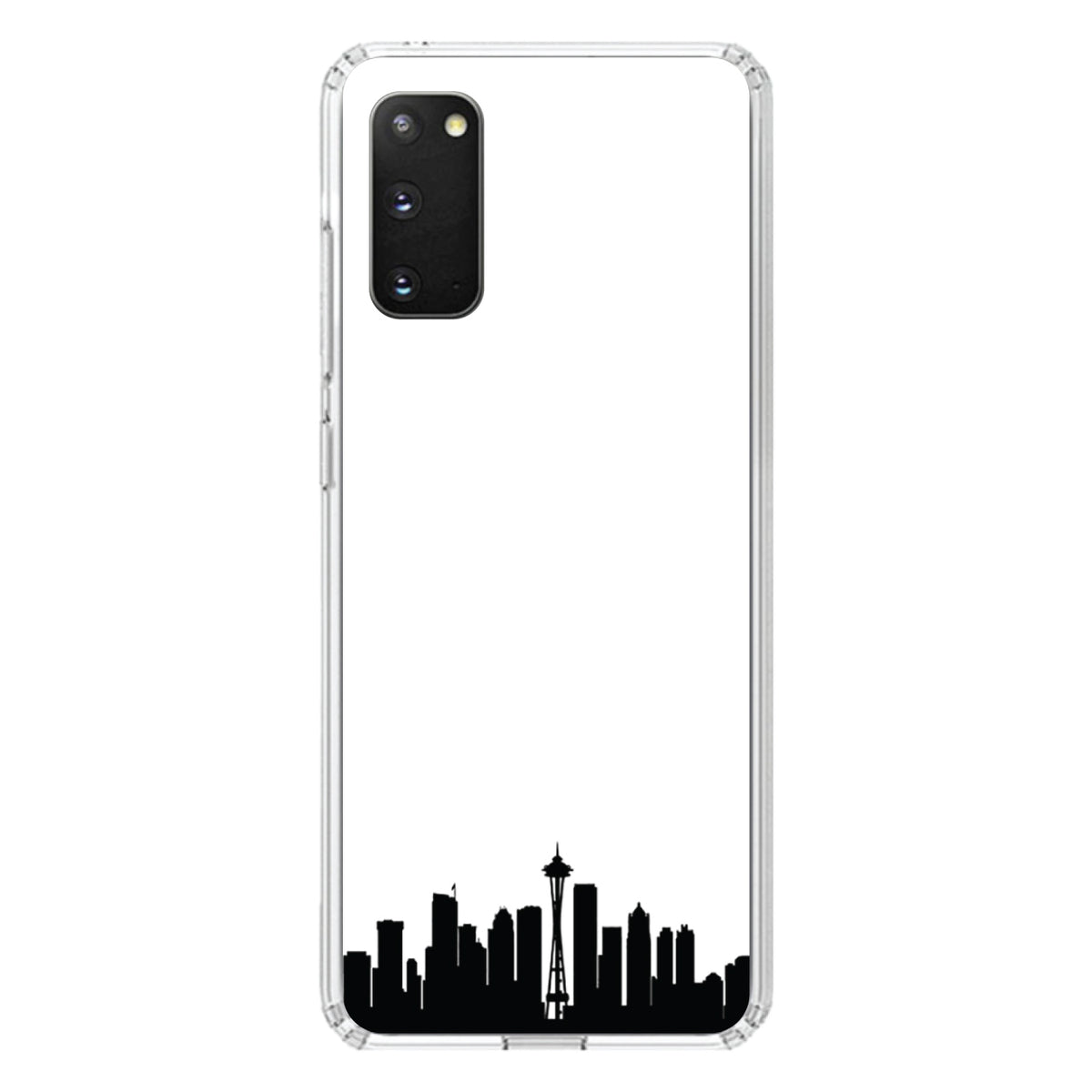 Seattle Skyline Silhouette Clear Shockproof iPhone Case, view 14