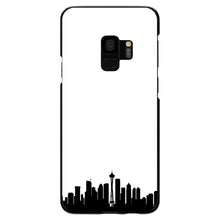 DistinctInk® Hard Plastic Snap-On Case for Apple iPhone or Samsung Galaxy - Seattle Skyline Silhouette