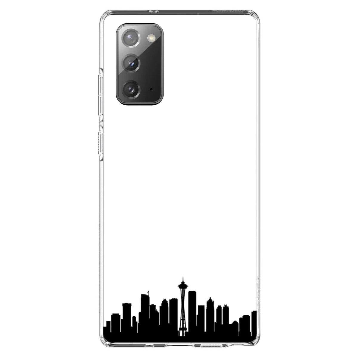 Seattle Skyline Silhouette Clear Shockproof iPhone Case, view 7