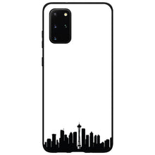 DistinctInk® Hard Plastic Snap-On Case for Apple iPhone or Samsung Galaxy - Seattle Skyline Silhouette