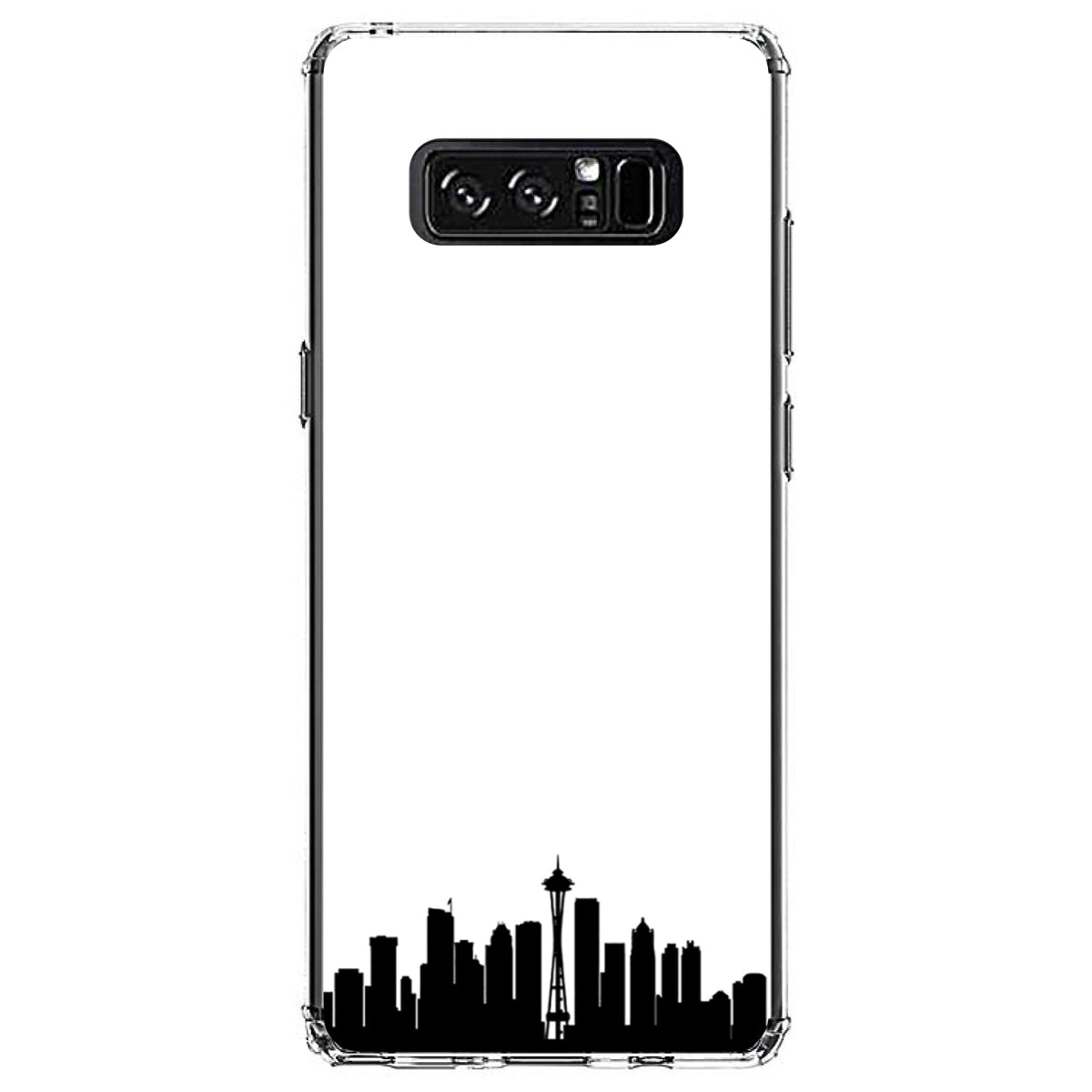 Seattle Skyline Silhouette Clear Shockproof iPhone Case, view 12