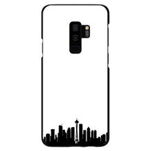 DistinctInk® Hard Plastic Snap-On Case for Apple iPhone or Samsung Galaxy - Seattle Skyline Silhouette