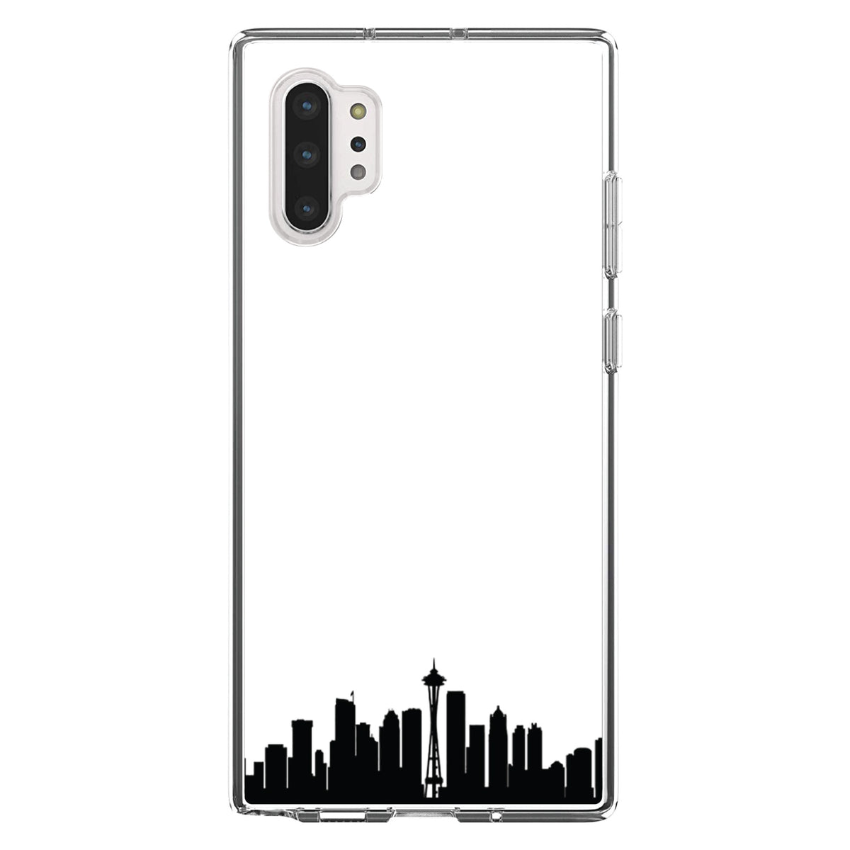 Seattle Skyline Silhouette Clear Shockproof iPhone Case, view 10