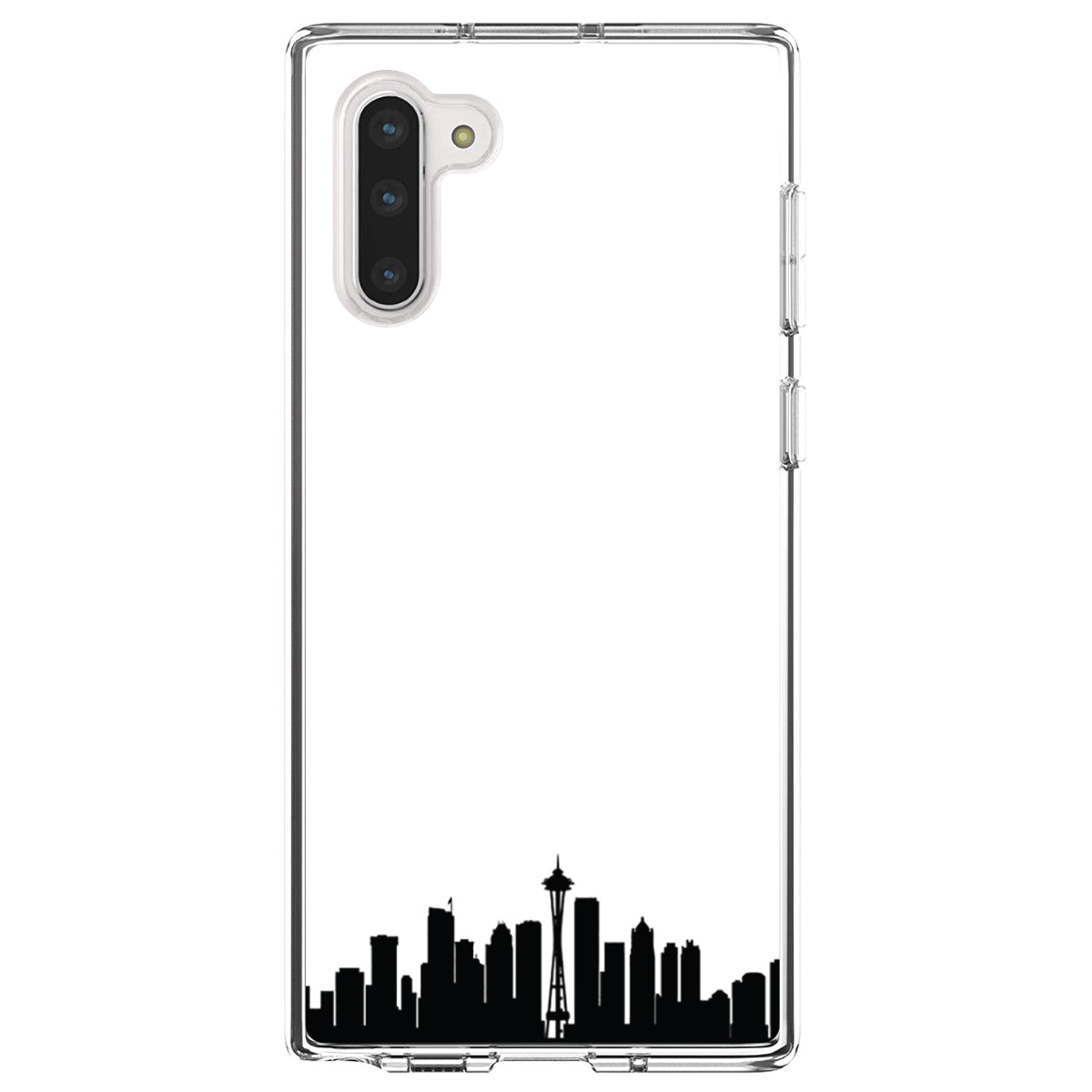 Seattle Skyline Silhouette Clear Shockproof iPhone Case, view 9