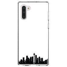 DistinctInk® Clear Shockproof Hybrid Case for Apple iPhone / Samsung Galaxy / Google Pixel - Seattle Skyline Silhouette