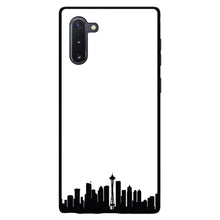 DistinctInk® Hard Plastic Snap-On Case for Apple iPhone or Samsung Galaxy - Seattle Skyline Silhouette