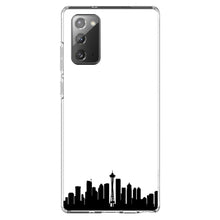 DistinctInk® Clear Shockproof Hybrid Case for Apple iPhone / Samsung Galaxy / Google Pixel - Seattle Skyline Silhouette
