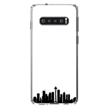 DistinctInk® Clear Shockproof Hybrid Case for Apple iPhone / Samsung Galaxy / Google Pixel - Seattle Skyline Silhouette
