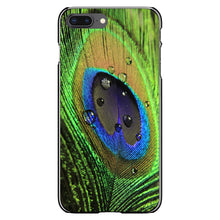 DistinctInk® Hard Plastic Snap-On Case for Apple iPhone or Samsung Galaxy - Peacock Feather Close Up
