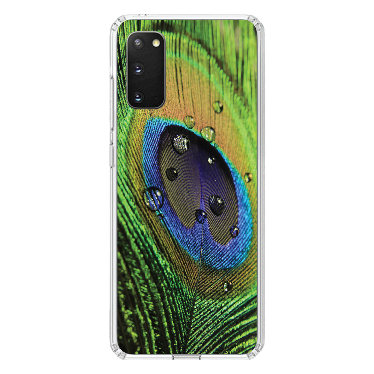 Peacock Feather Close Up Clear Shockproof iPhone Case, view 15
