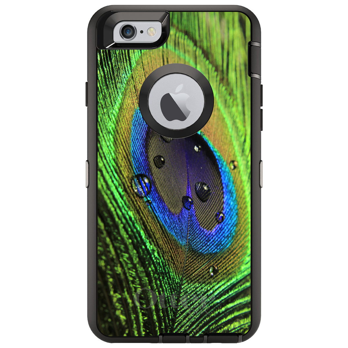 Peacock Feather Close Up OtterBox Defender Case for iPhone & Galaxy, view 4