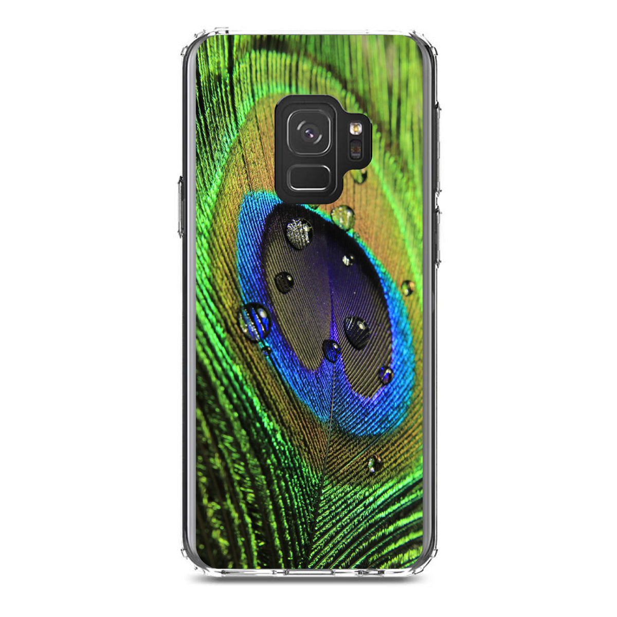 Peacock Feather Close Up Clear Shockproof iPhone Case, view 19