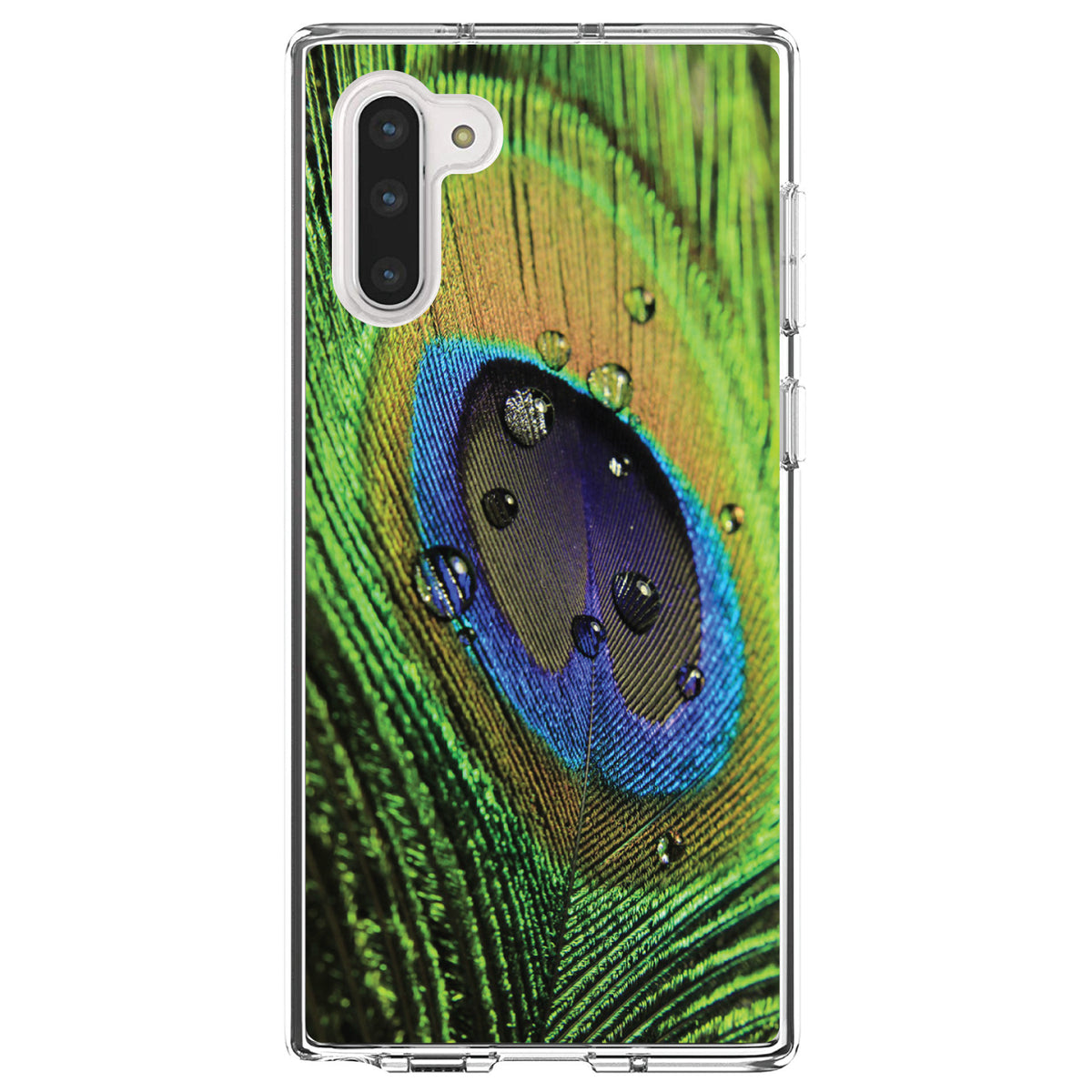 Peacock Feather Close Up Clear Shockproof iPhone Case, view 9