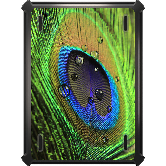 DistinctInk™ OtterBox Defender Series Case for Apple iPad / iPad Pro / iPad Air / iPad Mini - Peacock Feather Close Up