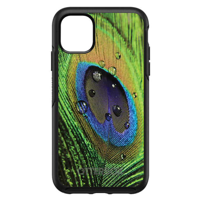 DistinctInk™ OtterBox Symmetry Series Case for Apple iPhone / Samsung Galaxy / Google Pixel - Peacock Feather Close Up