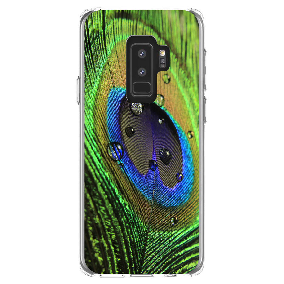 Peacock Feather Close Up Clear Shockproof iPhone Case, view 20