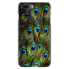 DistinctInk® Hard Plastic Snap-On Case for Apple iPhone or Samsung Galaxy - Peacock Feathers