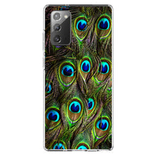 DistinctInk® Clear Shockproof Hybrid Case for Apple iPhone / Samsung Galaxy / Google Pixel - Peacock Feathers