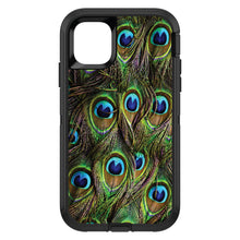 DistinctInk™ OtterBox Defender Series Case for Apple iPhone / Samsung Galaxy / Google Pixel - Peacock Feathers