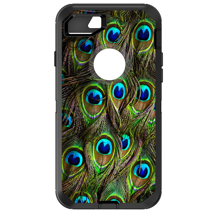 DistinctInk™ OtterBox Defender Series Case for Apple iPhone / Samsung Galaxy / Google Pixel - Peacock Feathers
