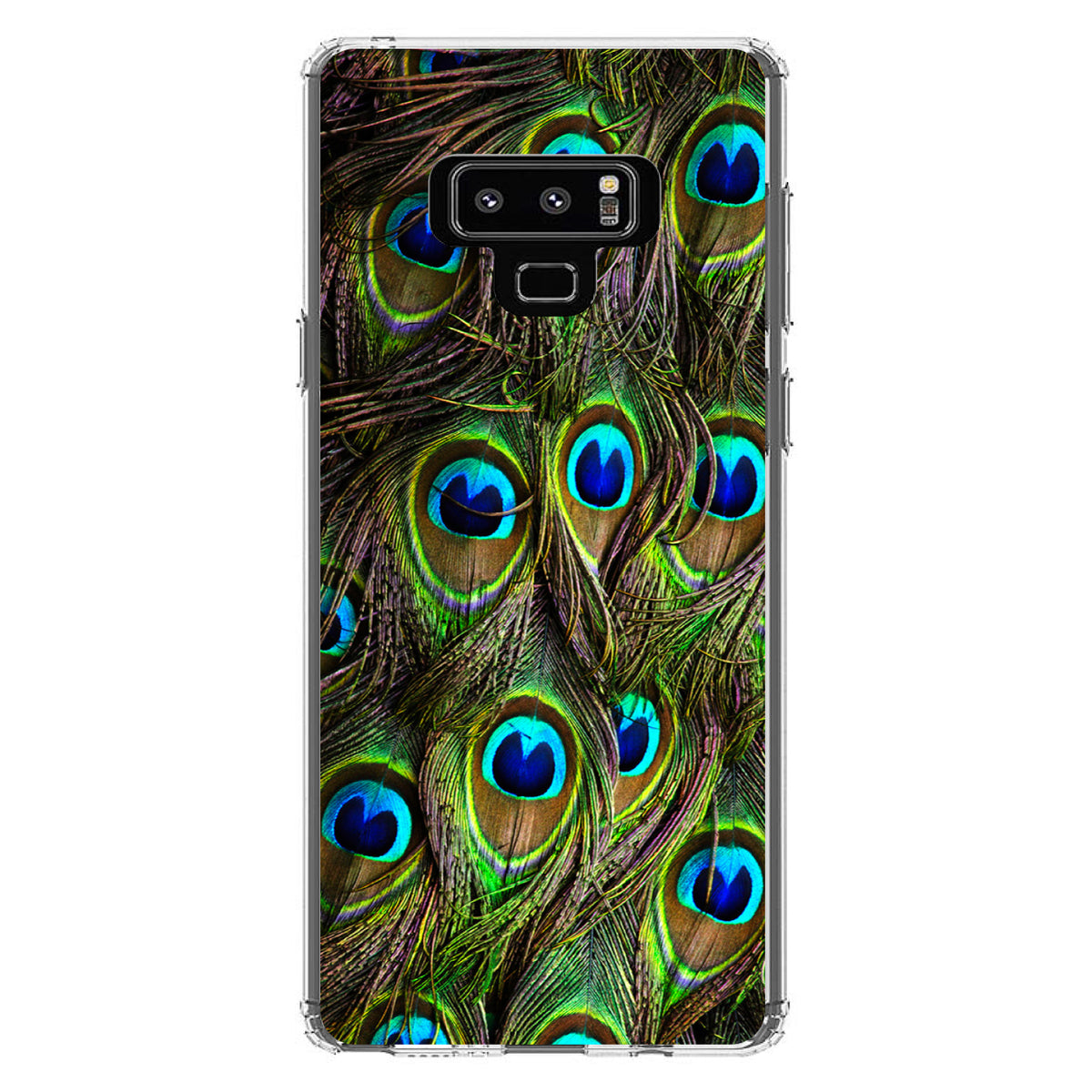 Peacock Feathers Clear Shockproof iPhone Case, view 11