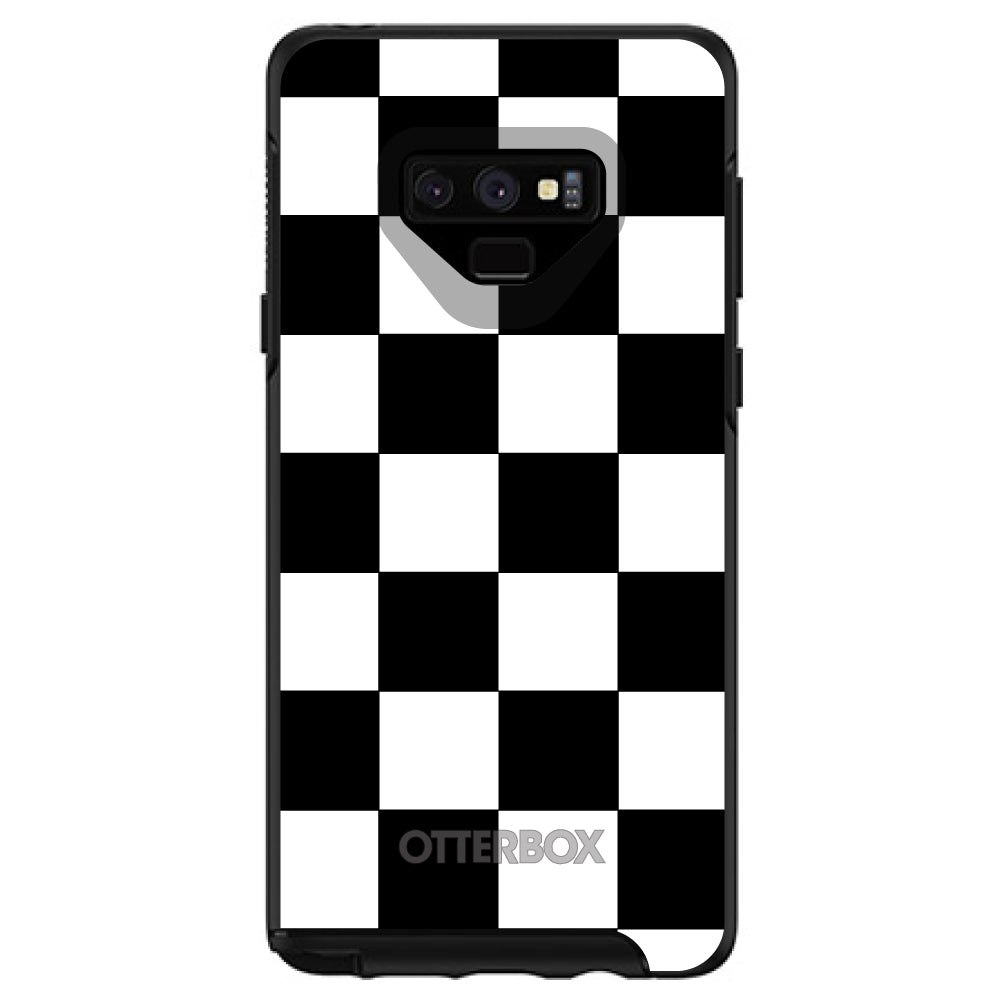 Black White Checkered Flag Geometric OtterBox Symmetry Case for iPhone & Galaxy, view 13