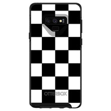 DistinctInk™ OtterBox Symmetry Series Case for Apple iPhone / Samsung Galaxy / Google Pixel - Black White Checkered Flag Geometric